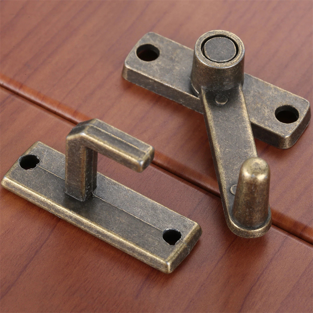 Security Chain Door - 1 ชุด Bronze เลื่อนประตูหน้าต่างล็อคโลหะประตู LATCH GUARD