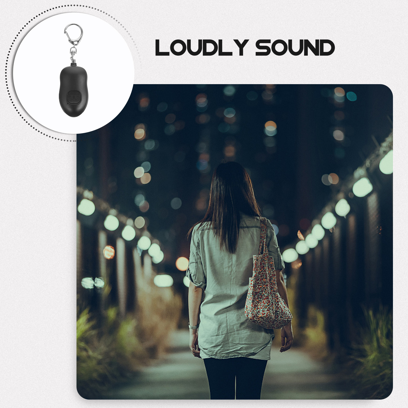 อุปกรณ์เตือนภัยส่วนตัว 1 ชิ้น  - Personal Alarm Keychain บทวิจารณ์และราคา