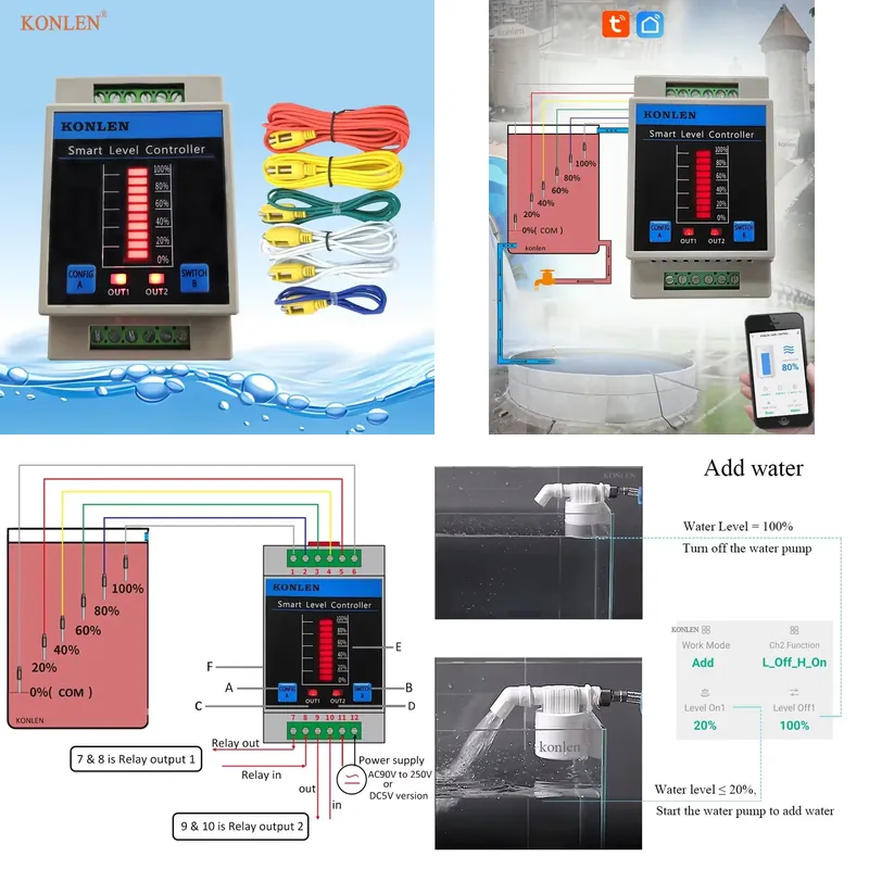เซ็นเซอร์วัดระดับน้ำ KONLEN แบ - Water Alarm Sensor บทวิจารณ์และราคา