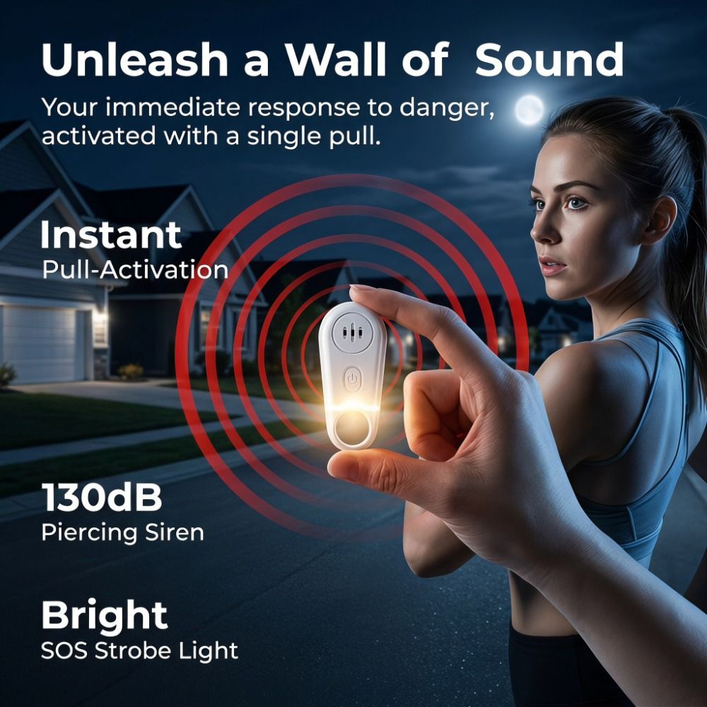 สัญญาณเตือนภัยส่วนบุคคลแบบพกพา - Personal Alarm Keychain บทวิจารณ์และราคา